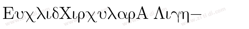 EuclidCircularA Ligh字体转换